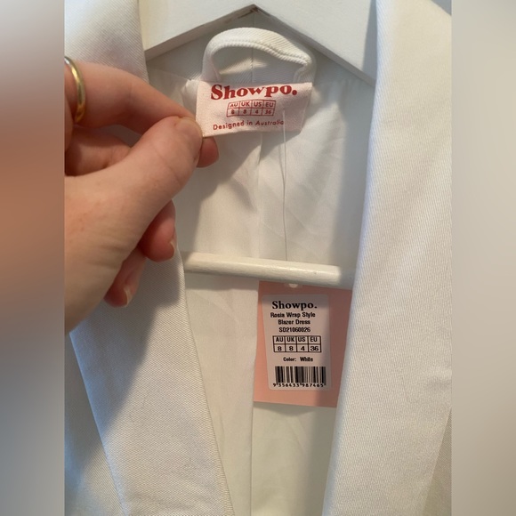 Showpo white Rosia mini wrap blazer dress - Picture 4 of 6
